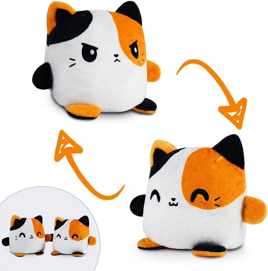 - Plushmates - Magnetic Reversible Plushies That Hold Hands When Happy - Avocado Cat - Huggable and Soft Sensory Fidget Toy Stuffed Animals That Show Your Mood - Gift for Kids and Adults!