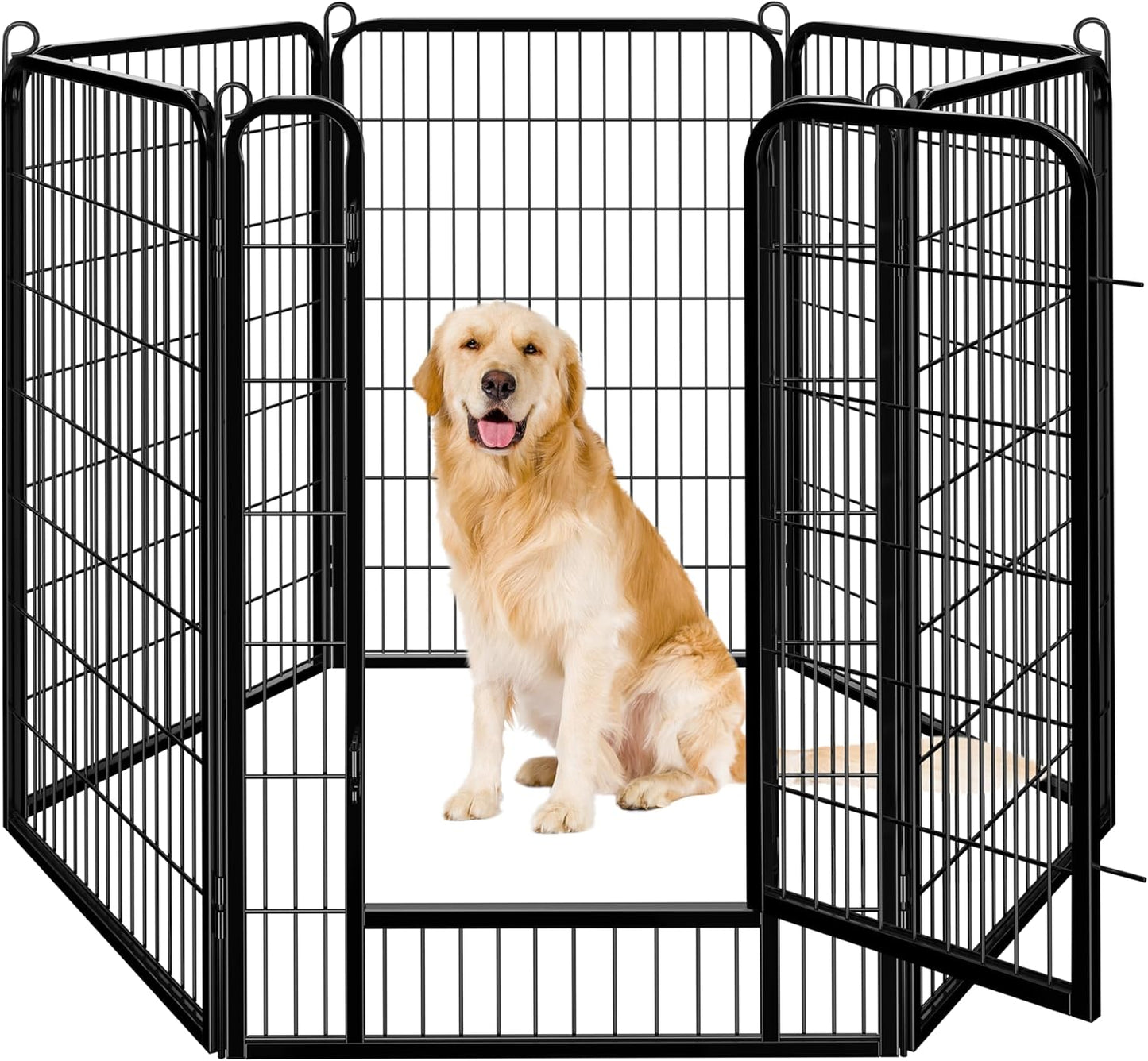 Dog Playpen Outdoor, 24 Inch 16 Panels Dog Pen Indoor Heavy Duty Puppy Exercise Pen Metal Pet Fence for RV Camping/Yard/Garden