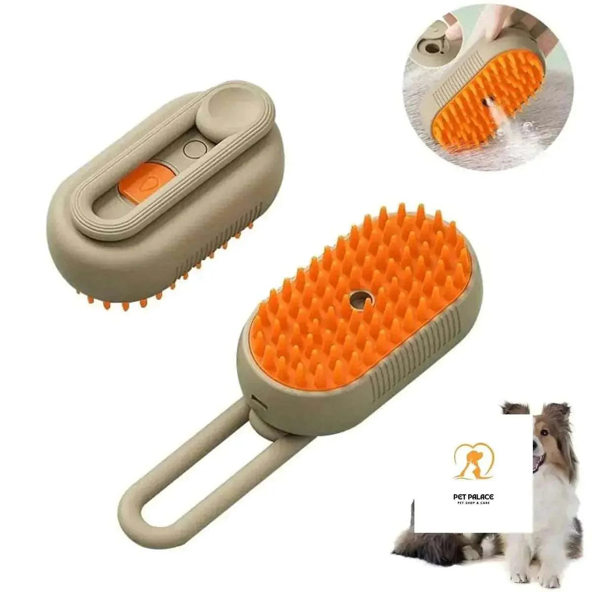 Cat Dog Pet Grooming Comb with Electric Spray Water Steam Soft Silicone Brush Kitten Pet Bath Brush Massage Pet Hair Remover