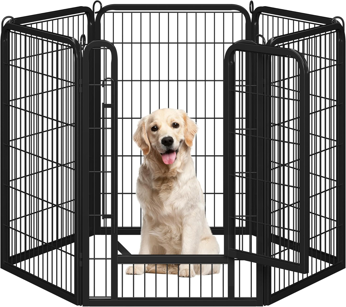 Dog Playpen Outdoor, 24 Inch 16 Panels Dog Pen Indoor Heavy Duty Puppy Exercise Pen Metal Pet Fence for RV Camping/Yard/Garden