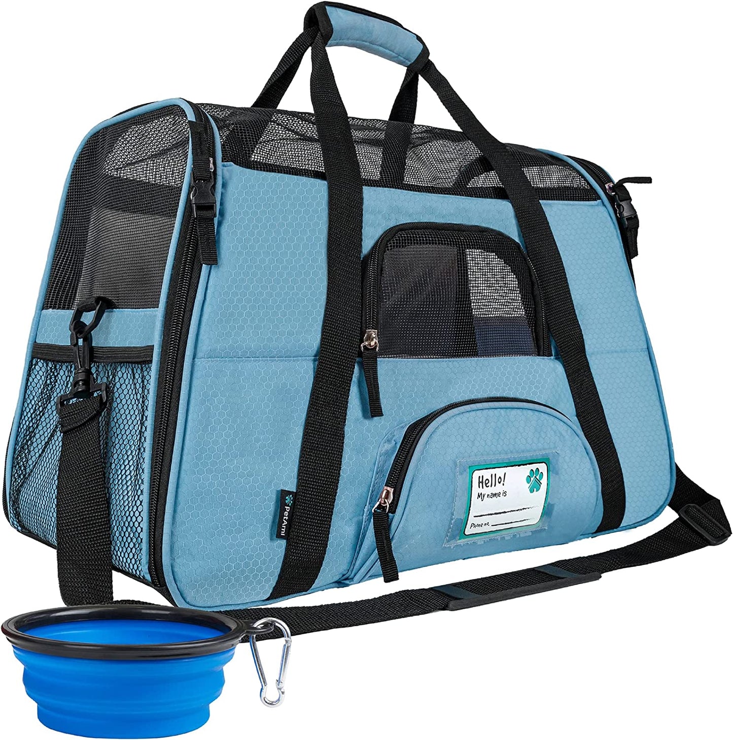 Airline Approved Soft-Sided Pet Carrier - Stylish Heather Purple for Cats & Small Dogs - Perfect Travel Supply for Kittens and Puppies - Ventilated & Comfortable Design