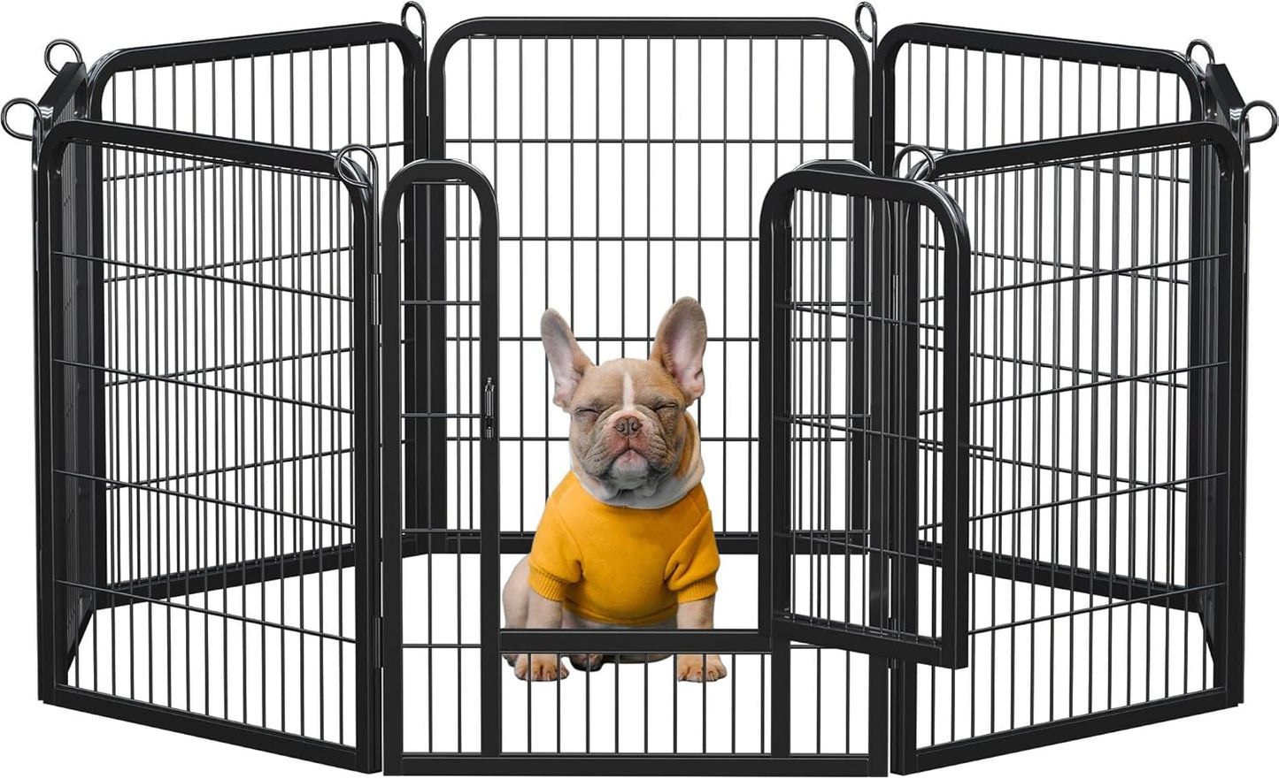 Dog Playpen Outdoor, 24 Inch 16 Panels Dog Pen Indoor Heavy Duty Puppy Exercise Pen Metal Pet Fence for RV Camping/Yard/Garden