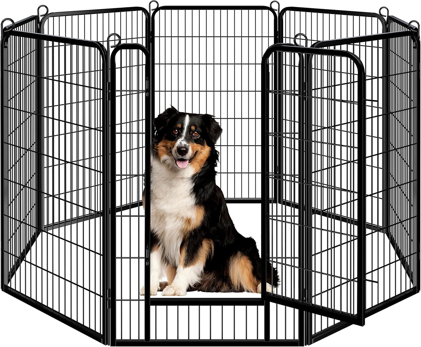 Dog Playpen Outdoor, 24 Inch 16 Panels Dog Pen Indoor Heavy Duty Puppy Exercise Pen Metal Pet Fence for RV Camping/Yard/Garden