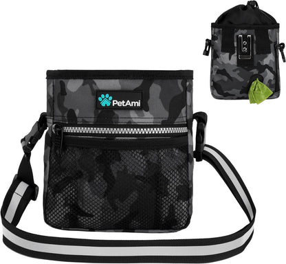 Ultimate  Dog Treat Pouch – Versatile Training & Walking Bag with Poop Bag Dispenser – 3 Ways to Wear (Heather Gray)