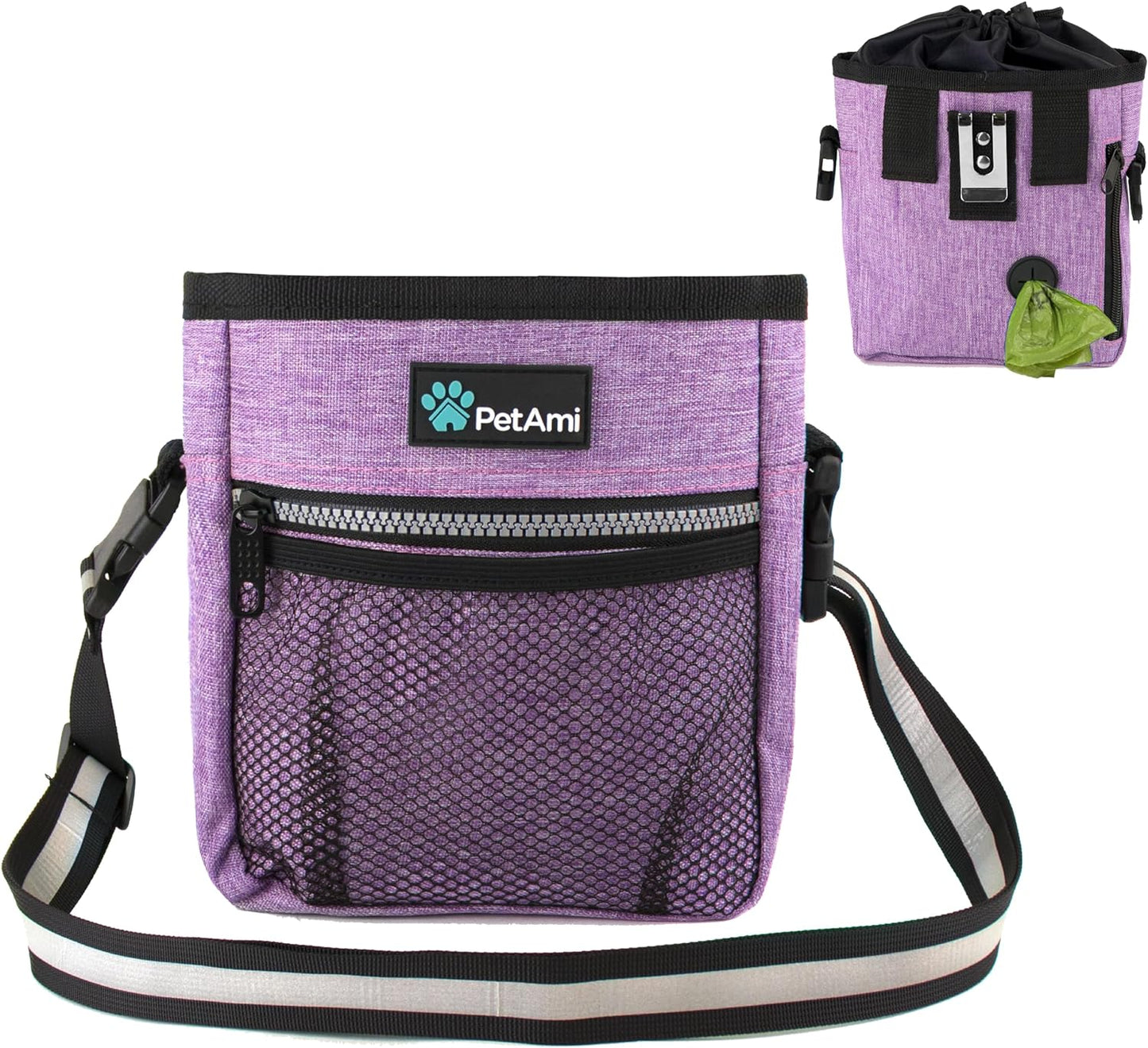 Ultimate  Dog Treat Pouch – Versatile Training & Walking Bag with Poop Bag Dispenser – 3 Ways to Wear (Heather Gray)