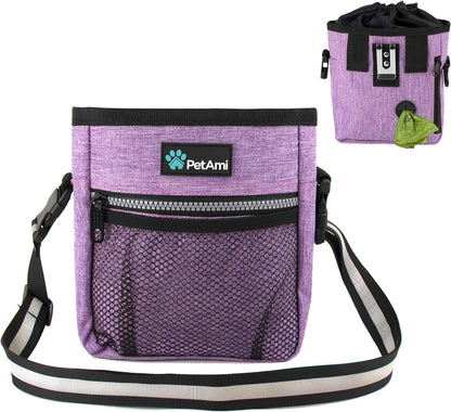 Ultimate  Dog Treat Pouch – Versatile Training & Walking Bag with Poop Bag Dispenser – 3 Ways to Wear (Heather Gray)