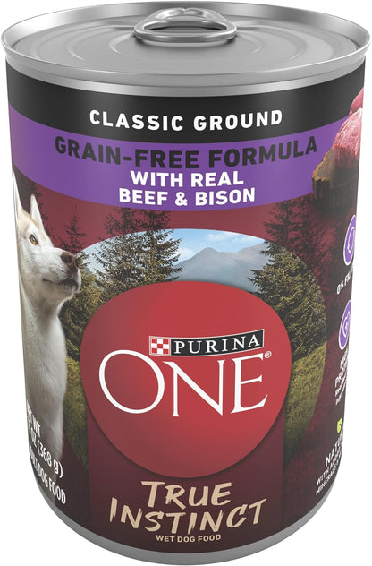 High Protein Wet Dog Food True Instinct Tender Cuts in Dog Food Gravy with Real Chicken and Duck - (Pack of 12) 13 Oz. Cans