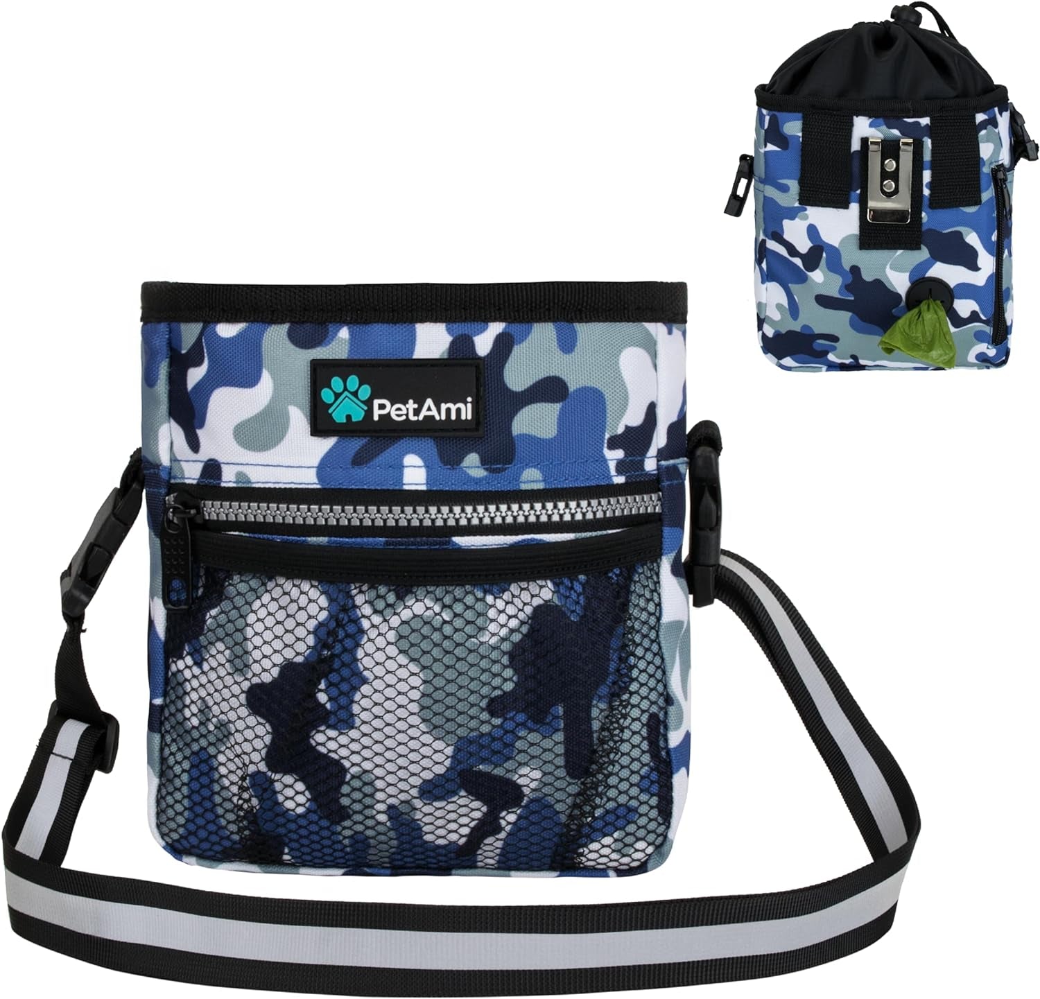 Ultimate  Dog Treat Pouch – Versatile Training & Walking Bag with Poop Bag Dispenser – 3 Ways to Wear (Heather Gray)