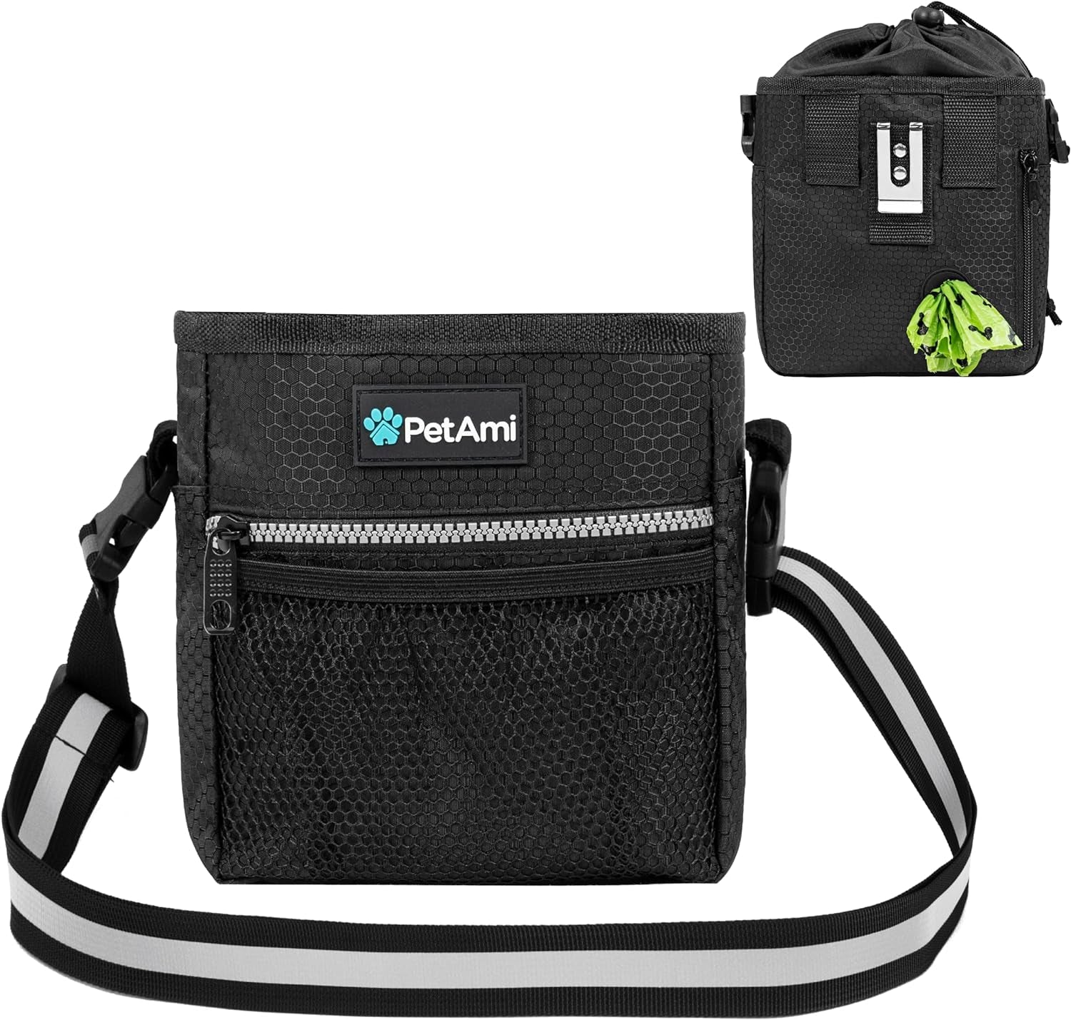 Ultimate  Dog Treat Pouch – Versatile Training & Walking Bag with Poop Bag Dispenser – 3 Ways to Wear (Heather Gray)