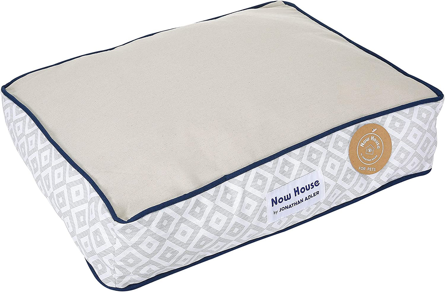 Now House by  Grey Diamond Cushion Dog Bed, Medium Washable for Pets