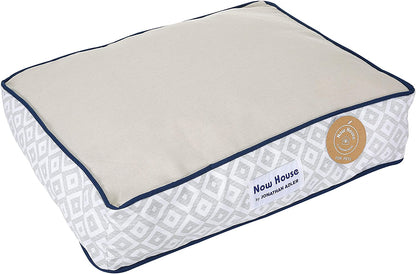 Now House by  Grey Diamond Cushion Dog Bed, Medium Washable for Pets