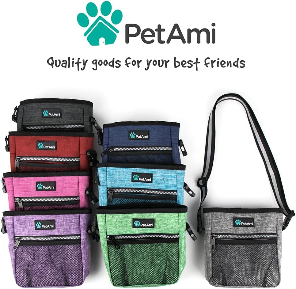 Ultimate  Dog Treat Pouch – Versatile Training & Walking Bag with Poop Bag Dispenser – 3 Ways to Wear (Heather Gray)