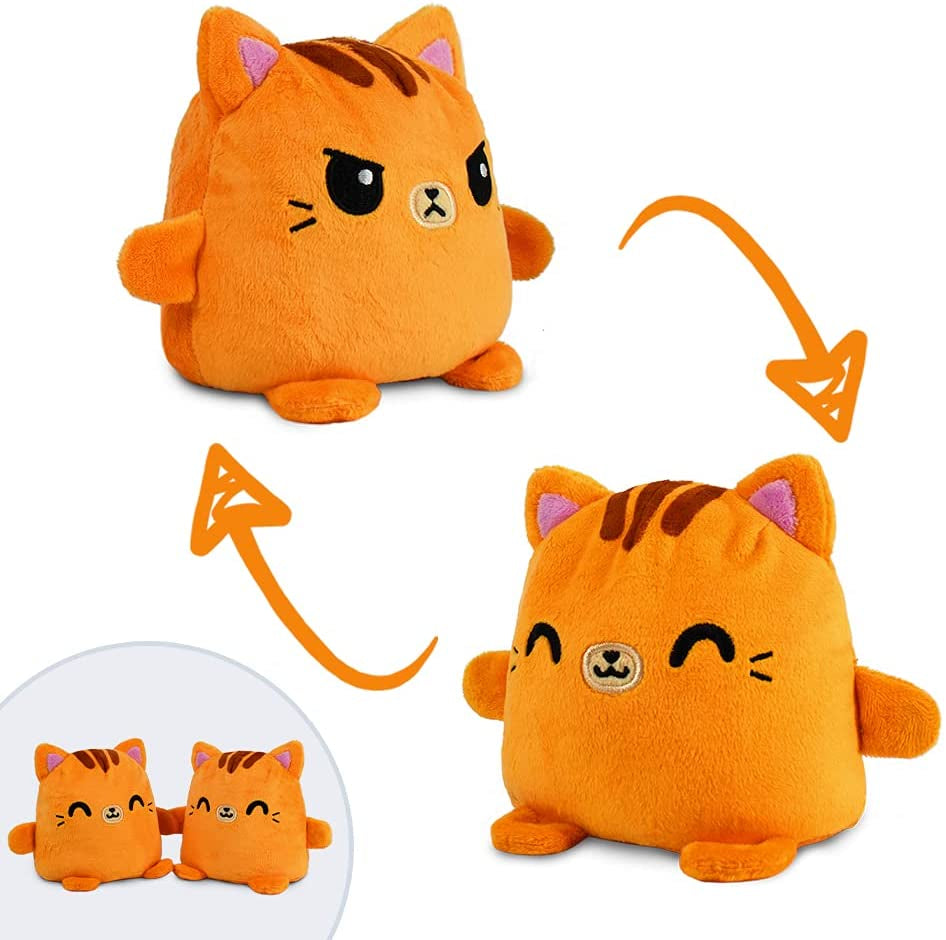 - Plushmates - Magnetic Reversible Plushies That Hold Hands When Happy - Avocado Cat - Huggable and Soft Sensory Fidget Toy Stuffed Animals That Show Your Mood - Gift for Kids and Adults!