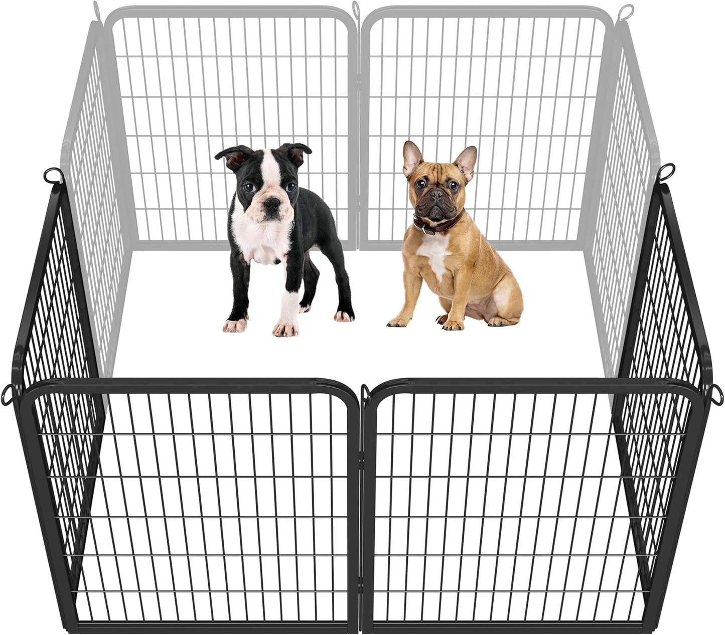 Dog Playpen Outdoor, 24 Inch 16 Panels Dog Pen Indoor Heavy Duty Puppy Exercise Pen Metal Pet Fence for RV Camping/Yard/Garden