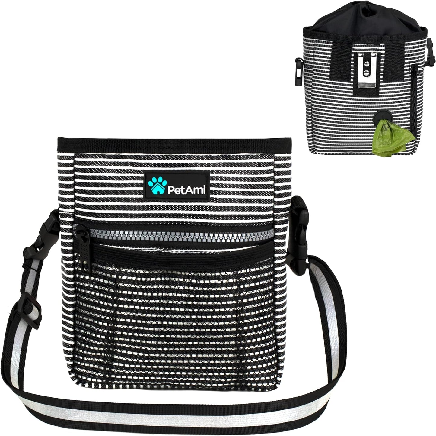 Ultimate  Dog Treat Pouch – Versatile Training & Walking Bag with Poop Bag Dispenser – 3 Ways to Wear (Heather Gray)