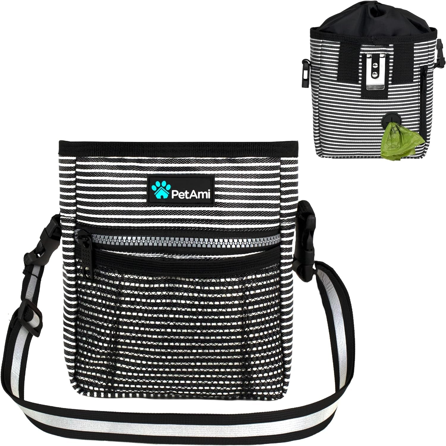 Ultimate  Dog Treat Pouch – Versatile Training & Walking Bag with Poop Bag Dispenser – 3 Ways to Wear (Heather Gray)