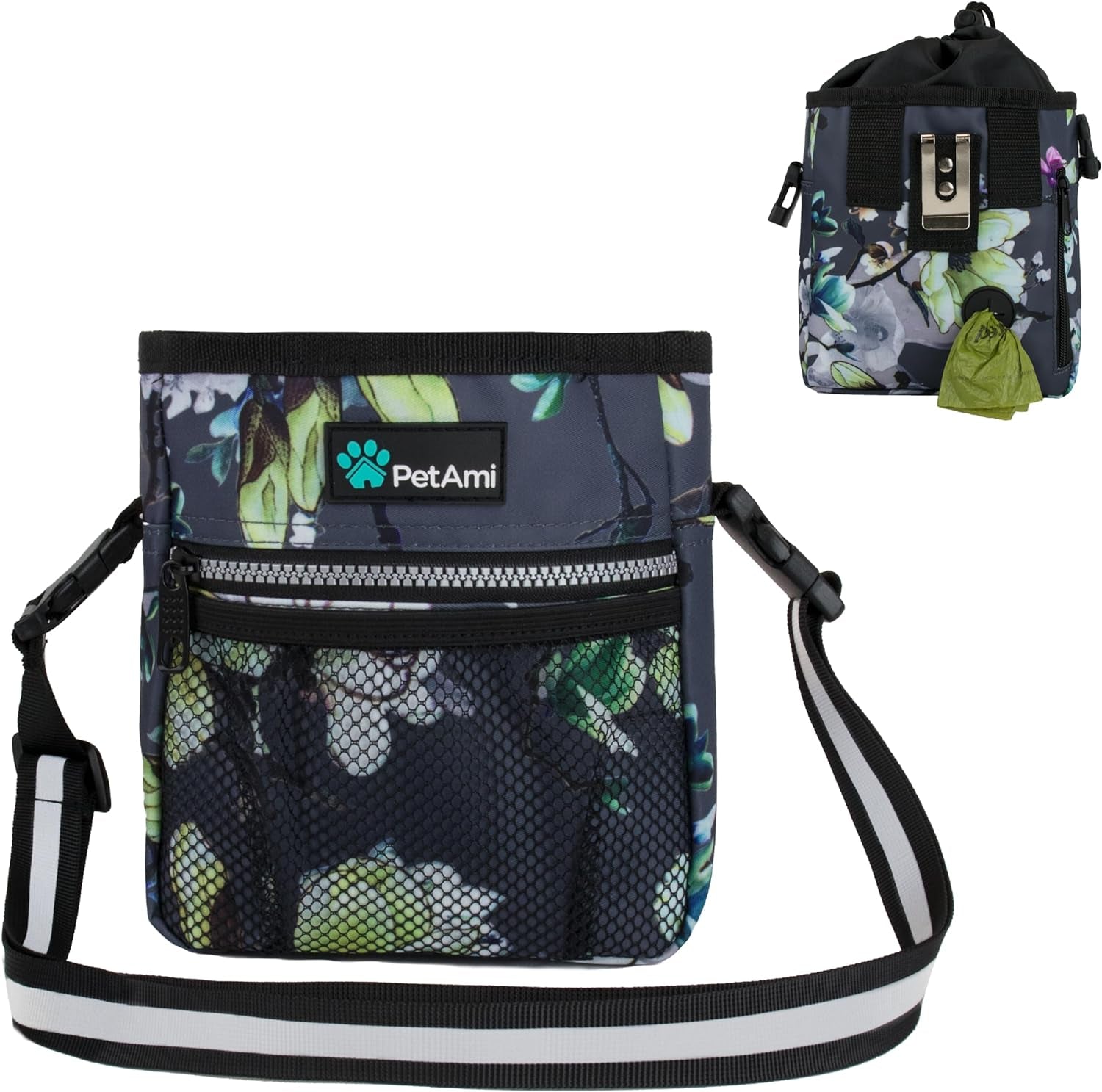 Ultimate  Dog Treat Pouch – Versatile Training & Walking Bag with Poop Bag Dispenser – 3 Ways to Wear (Heather Gray)
