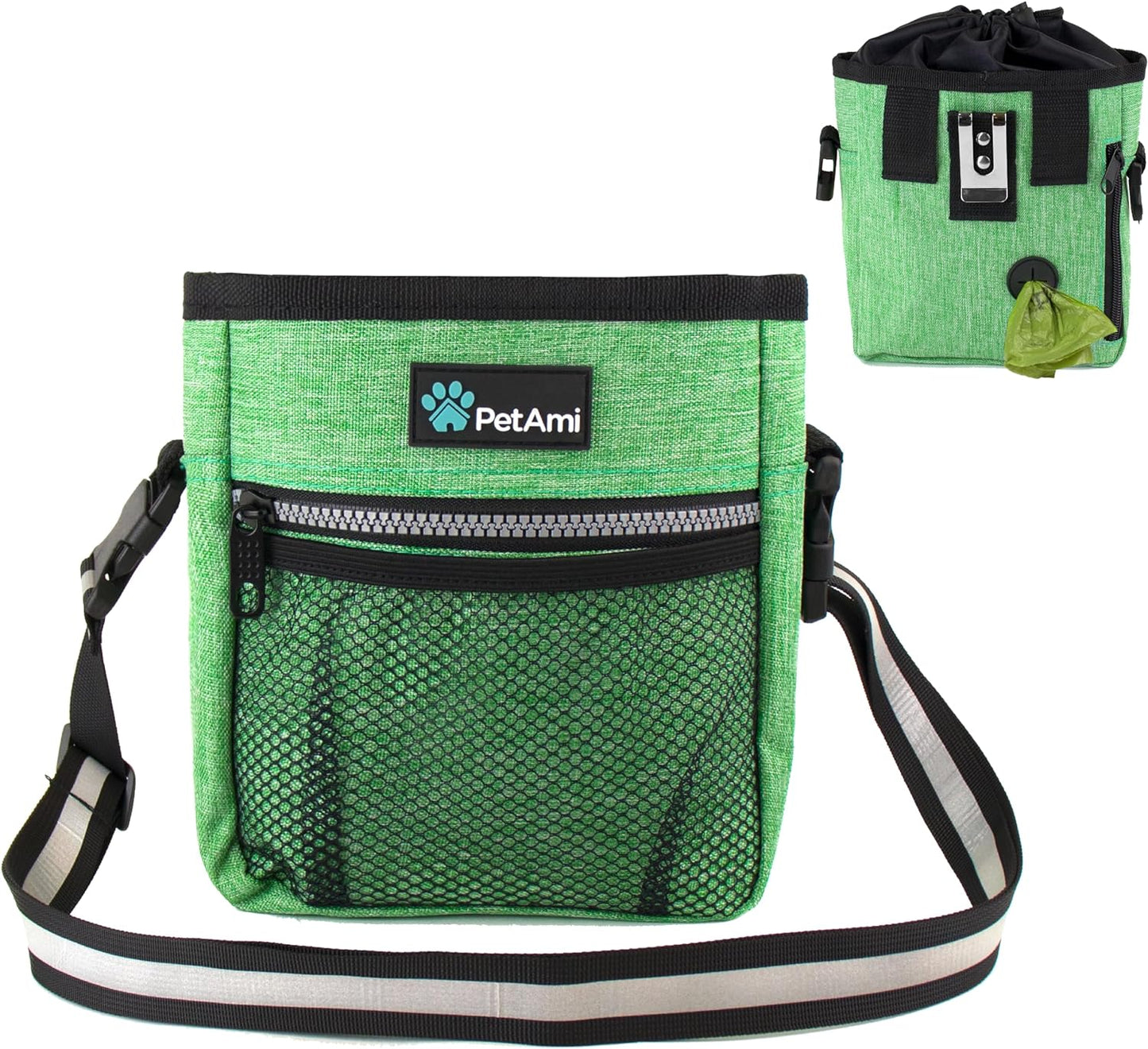 Ultimate  Dog Treat Pouch – Versatile Training & Walking Bag with Poop Bag Dispenser – 3 Ways to Wear (Heather Gray)