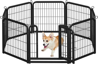 Dog Playpen Outdoor, 24 Inch 16 Panels Dog Pen Indoor Heavy Duty Puppy Exercise Pen Metal Pet Fence for RV Camping/Yard/Garden