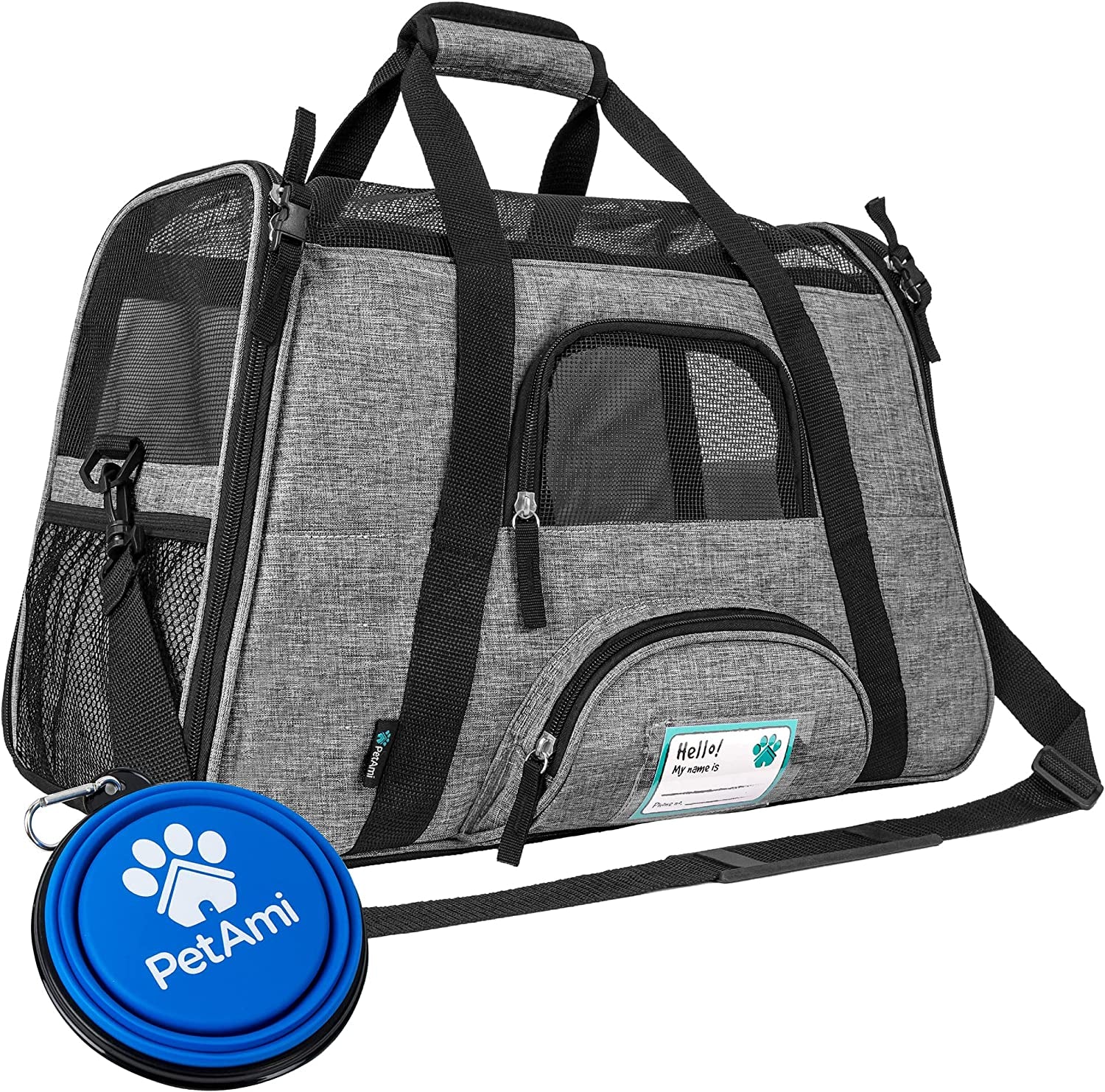 Airline Approved Soft-Sided Pet Carrier - Stylish Heather Purple for Cats & Small Dogs - Perfect Travel Supply for Kittens and Puppies - Ventilated & Comfortable Design