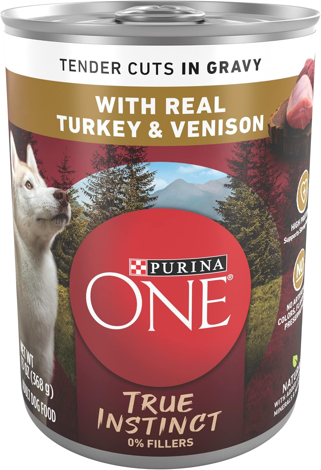 High Protein Wet Dog Food True Instinct Tender Cuts in Dog Food Gravy with Real Chicken and Duck - (Pack of 12) 13 Oz. Cans