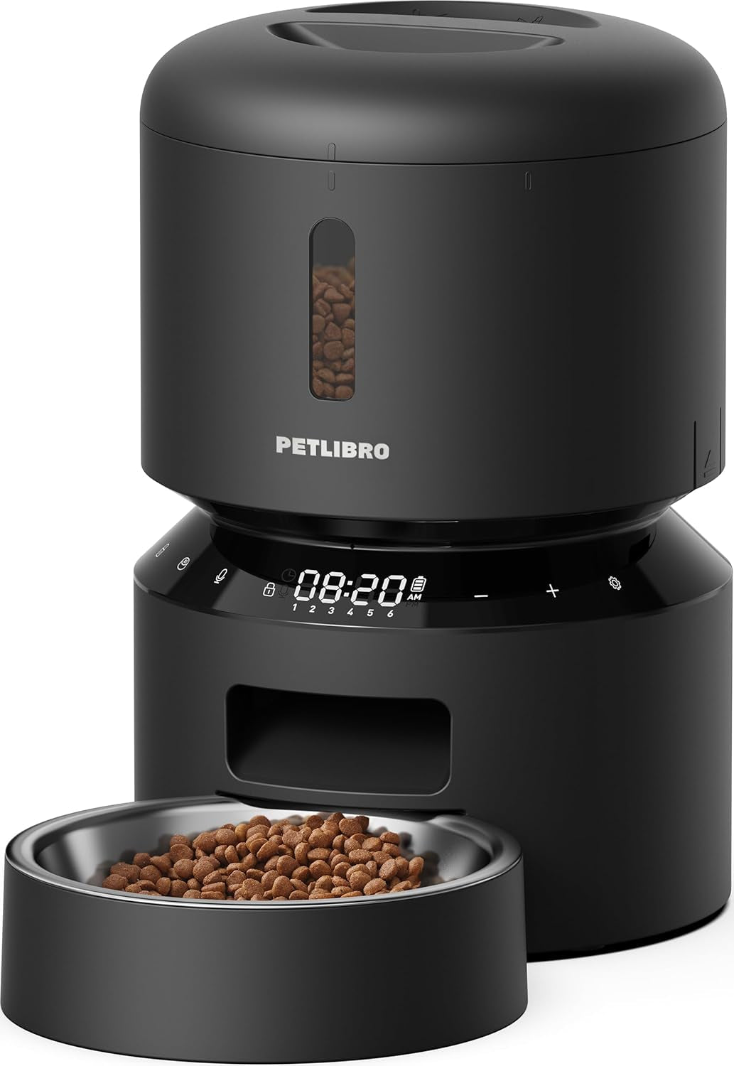 Automatic Cat Feeder Dog Food Dispenser Auto Timer Pet Feeding Tray, Low Food & Motion & Sound Alerts, 4L Basic