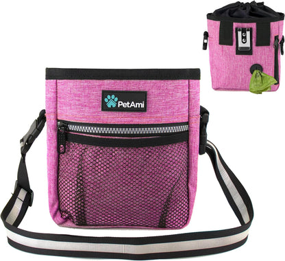 Ultimate  Dog Treat Pouch – Versatile Training & Walking Bag with Poop Bag Dispenser – 3 Ways to Wear (Heather Gray)