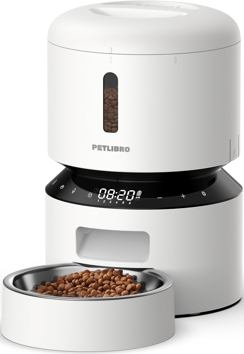 Automatic Cat Feeder Dog Food Dispenser Auto Timer Pet Feeding Tray, Low Food & Motion & Sound Alerts, 4L Basic