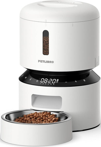 Automatic Cat Feeder Dog Food Dispenser Auto Timer Pet Feeding Tray, Low Food & Motion & Sound Alerts, 4L Basic