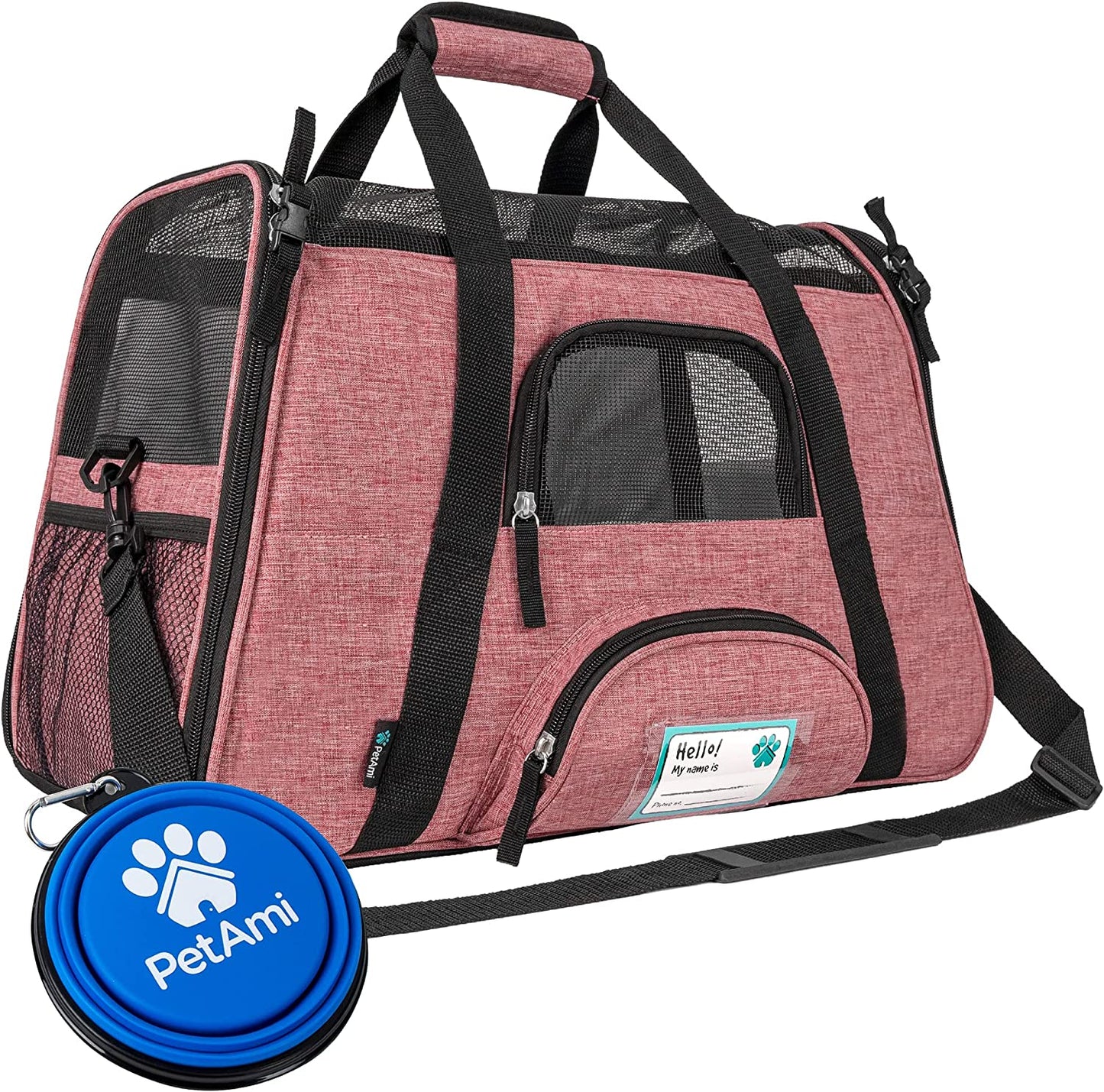 Airline Approved Soft-Sided Pet Carrier - Stylish Heather Purple for Cats & Small Dogs - Perfect Travel Supply for Kittens and Puppies - Ventilated & Comfortable Design