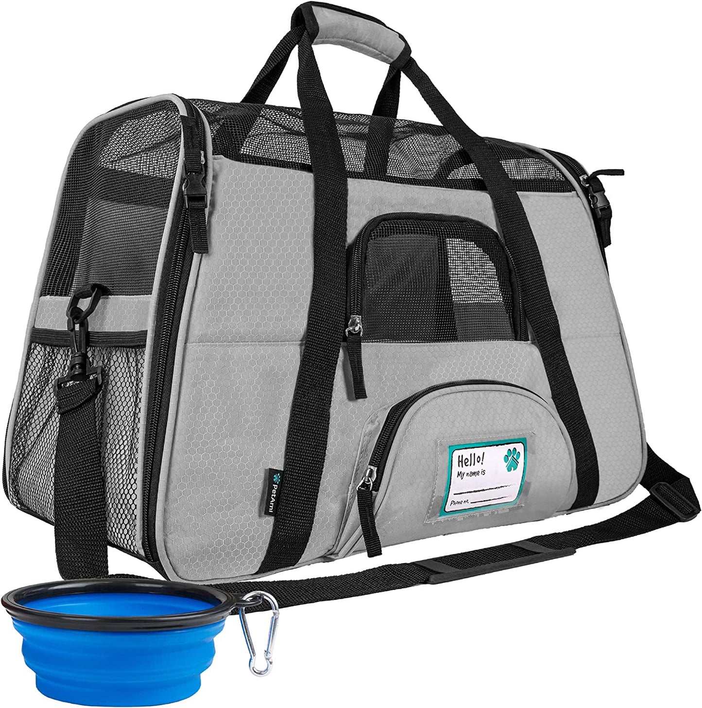 Airline Approved Soft-Sided Pet Carrier - Stylish Heather Purple for Cats & Small Dogs - Perfect Travel Supply for Kittens and Puppies - Ventilated & Comfortable Design