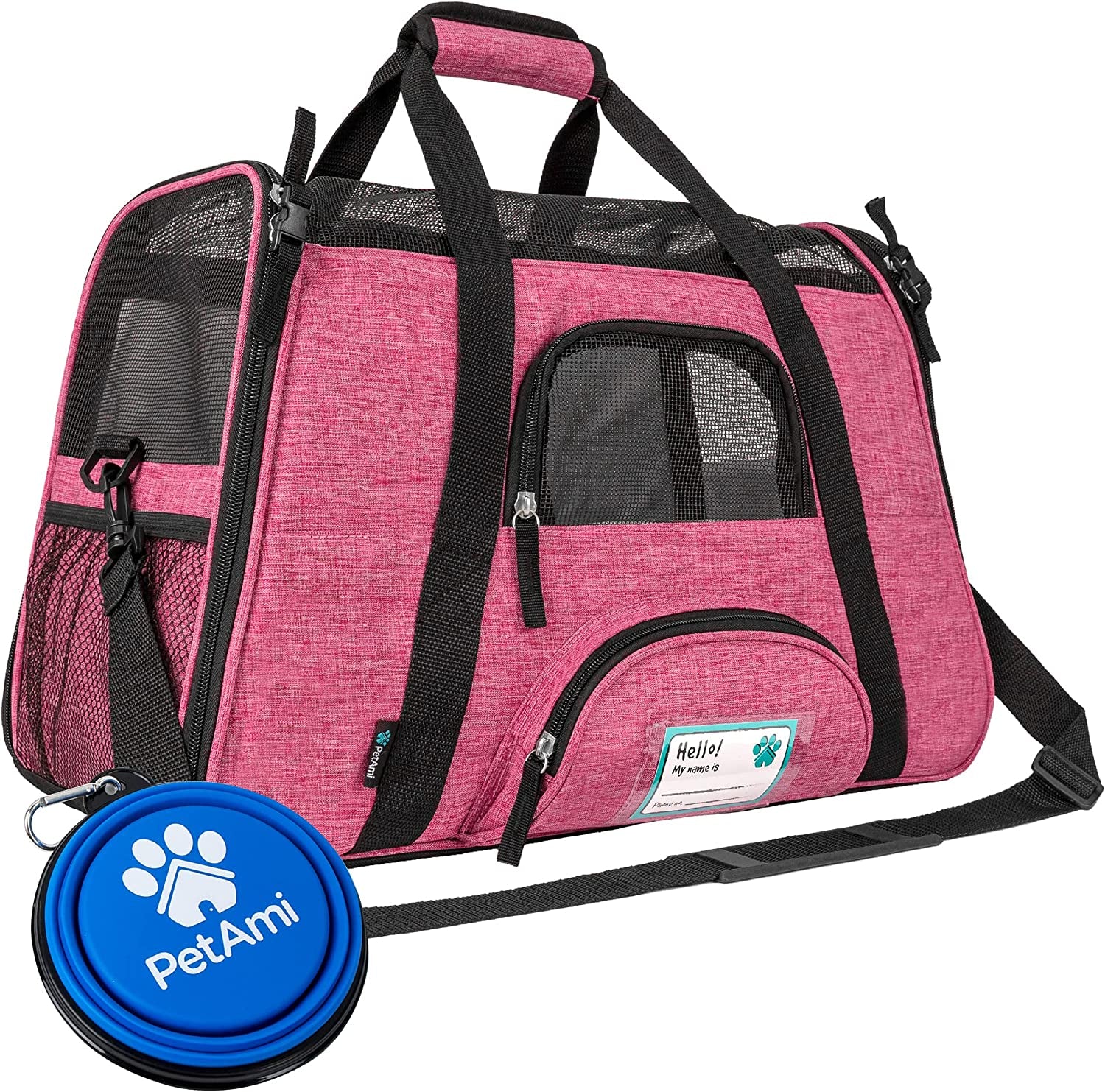 Airline Approved Soft-Sided Pet Carrier - Stylish Heather Purple for Cats & Small Dogs - Perfect Travel Supply for Kittens and Puppies - Ventilated & Comfortable Design