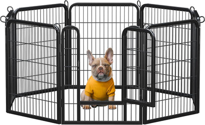 Dog Playpen Outdoor, 24 Inch 16 Panels Dog Pen Indoor Heavy Duty Puppy Exercise Pen Metal Pet Fence for RV Camping/Yard/Garden