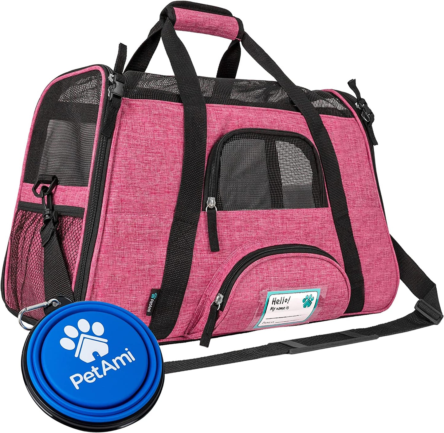 Airline Approved Soft-Sided Pet Carrier - Stylish Heather Purple for Cats & Small Dogs - Perfect Travel Supply for Kittens and Puppies - Ventilated & Comfortable Design