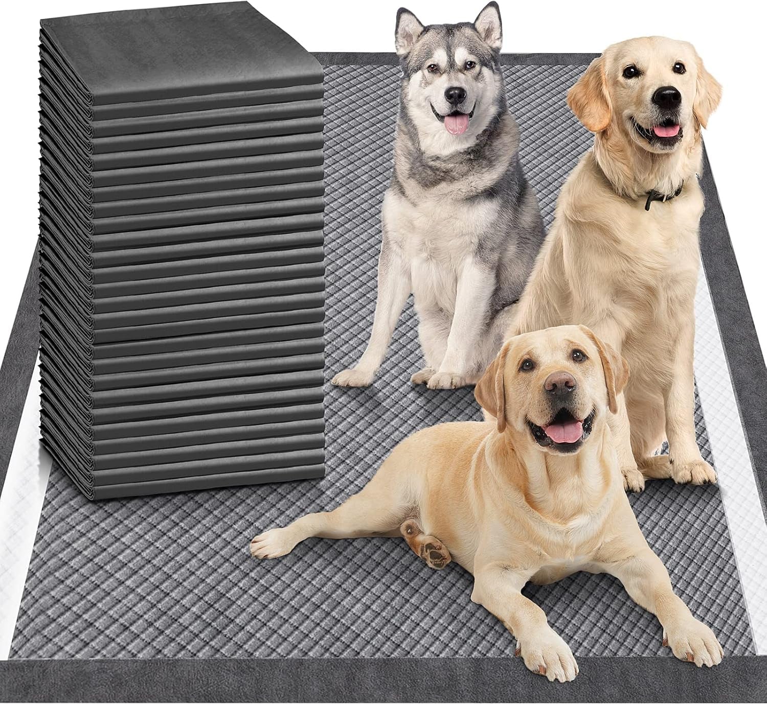 XXXXL 36"X36" Thicken Heavy Absorbency Dog Pad Extra Large- Jumbo Disposable Polymer Quick Dry No Leaking Pee Pads for Dogs, Cats, Rabbits Pets 30 Counts