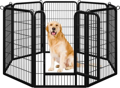 Dog Playpen Outdoor, 24 Inch 16 Panels Dog Pen Indoor Heavy Duty Puppy Exercise Pen Metal Pet Fence for RV Camping/Yard/Garden