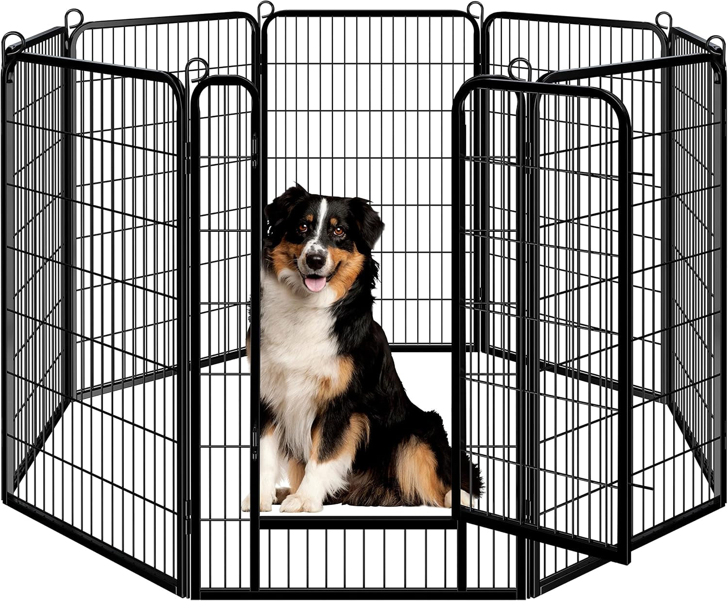 Dog Playpen Outdoor, 24 Inch 16 Panels Dog Pen Indoor Heavy Duty Puppy Exercise Pen Metal Pet Fence for RV Camping/Yard/Garden