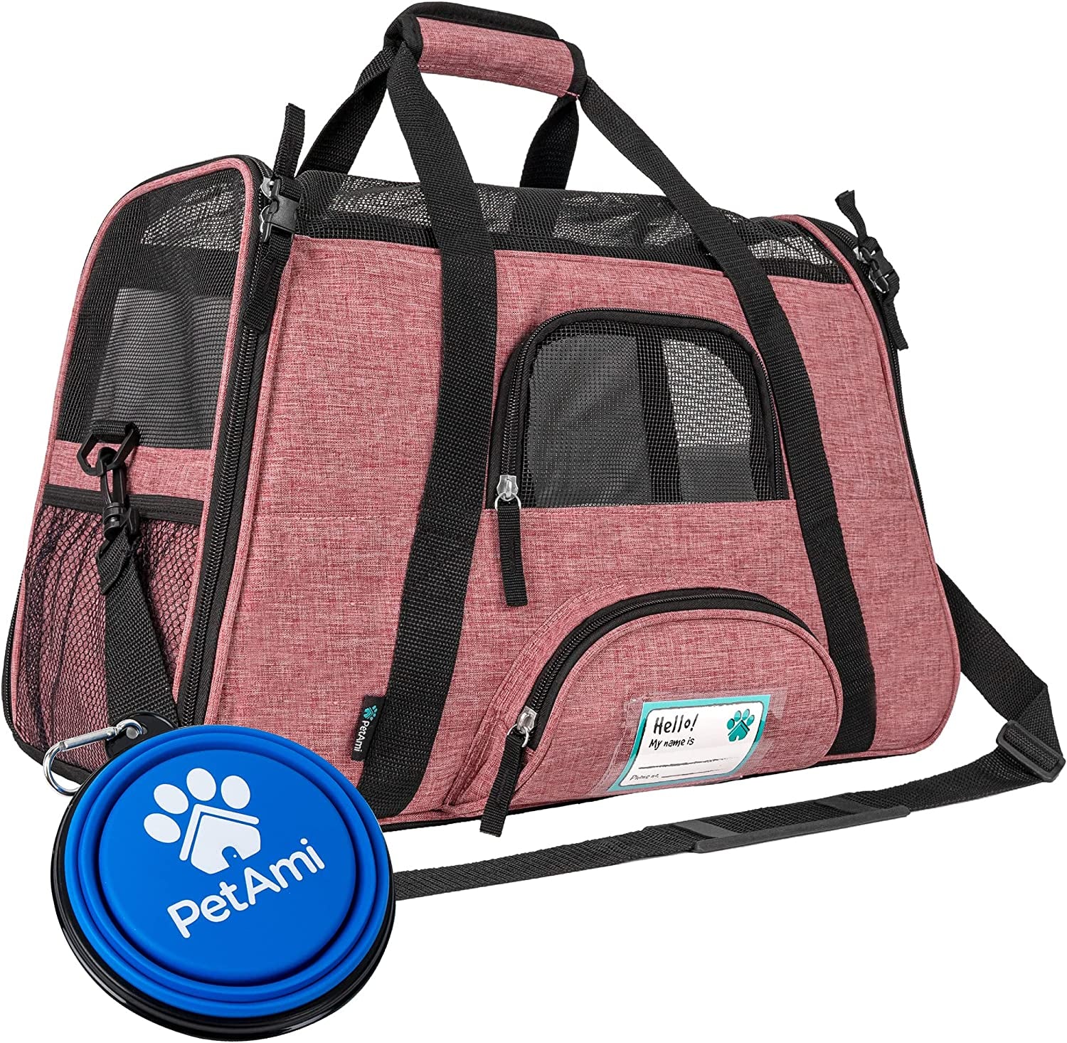Airline Approved Soft-Sided Pet Carrier - Stylish Heather Purple for Cats & Small Dogs - Perfect Travel Supply for Kittens and Puppies - Ventilated & Comfortable Design